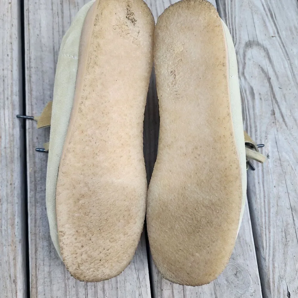 Clarks Originals Men's Wallabee Suede Comfort Oxfords Size 11M Tan Rubber Sole